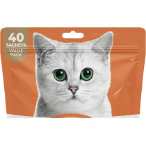 Kit Cat Purr Puree Chicken and Salmon Cat Treats Value Pack, 40 Sachets x 15g 