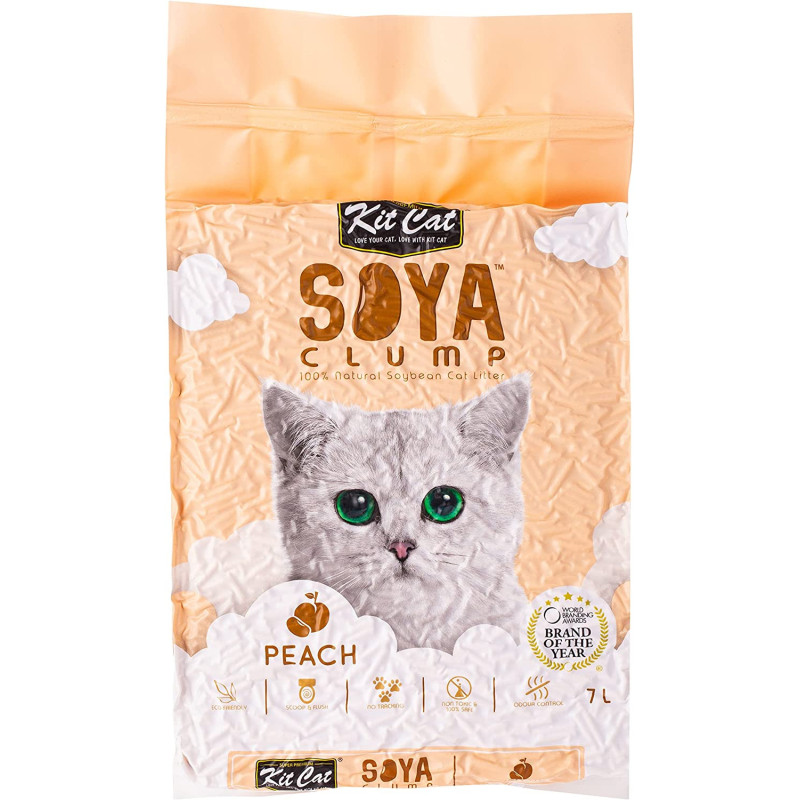 Kit Cat Soya Clump Soybean Litter Peach 7L