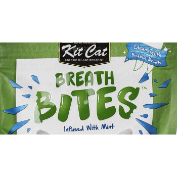 Kit Cat Breath Bites Seafoods Flavour Green 60g, Cat Treats
