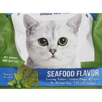 Kit Cat Breath Bites Seafoods Flavour Green 60g, Cat Treats