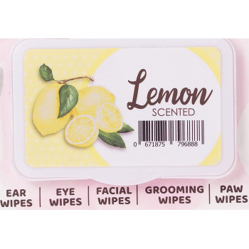 KitCat 5 in 1 Cat Wipes Lemon Scented 80 Sheets