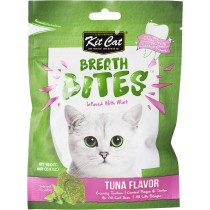 Kitcat Breath Cat Bites Tuna Flavor Green 60g, Cat Oral & Dental Care Bites