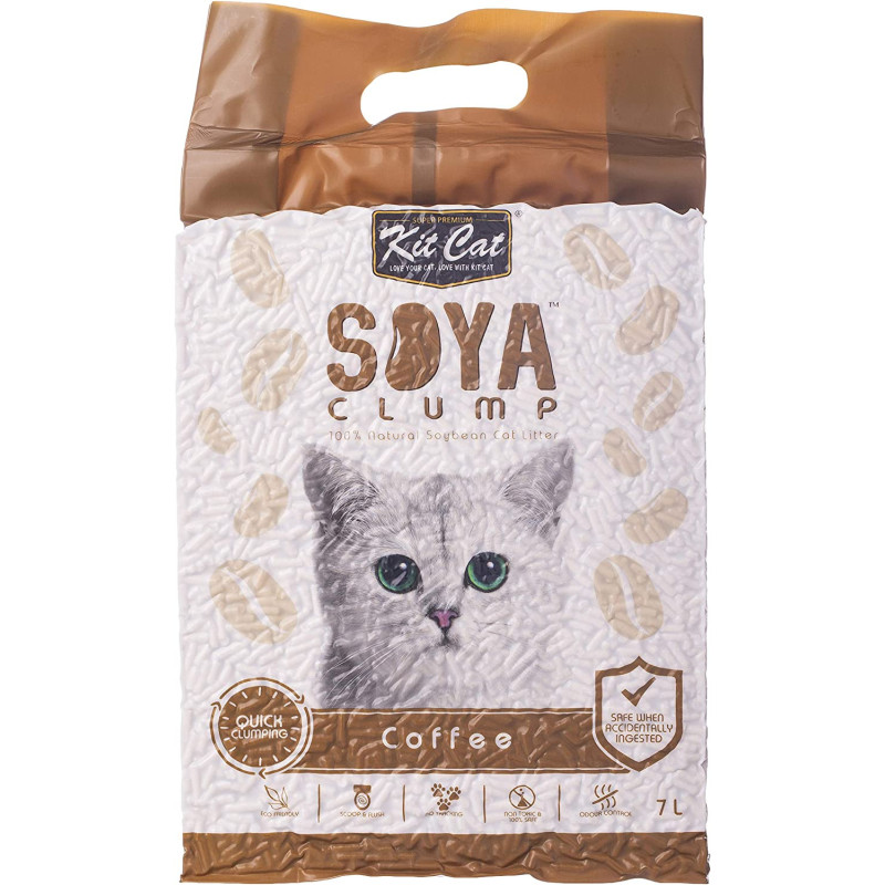 Kit Cat Soya Clump Soybean Cat Litter Coffee 7L | Soya Coffee Cat Litter