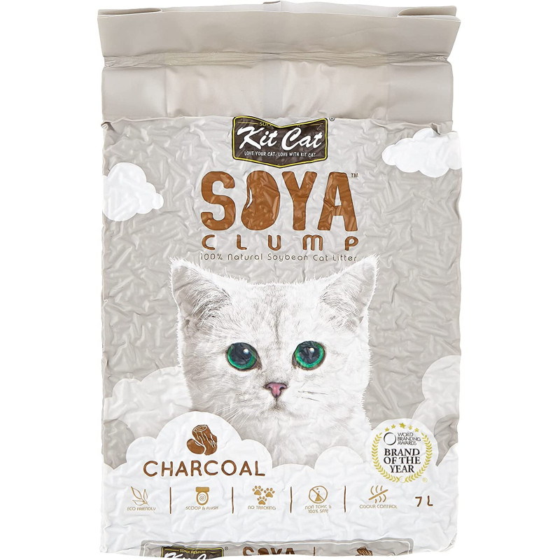 Kit Cat Soya Clump Soybean Cat Litter Charcoal 7L | Soya Charcoal Cat Litter