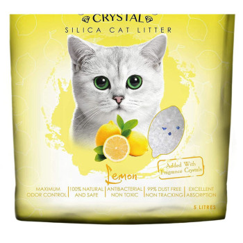 Kit Cat Crystal Silica Cat Litter Lemon 5L KitCat yellow