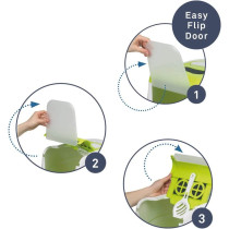 Moderna Flip Cat Jumbo Closed Litter Box w.Odor Filter 57.6 x 43.9 x H41 cm Color Blueberry C240 0331