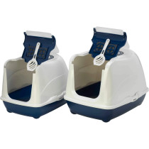Moderna Flip Cat Jumbo Closed Litter Box w.Odor Filter 57.6 x 43.9 x H41 cm Color Blueberry C240 0331