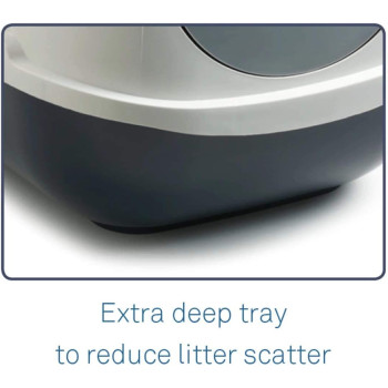 Moderna Mega Comfy Cat Litter Tray 65.7 x 49.3 x H45.7 cm Warm Grey