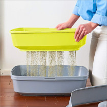 Moderna Lift To Sift Cat Litter Tray 50.2 X 38.4 X H24.1 cm Warm Grey AA70