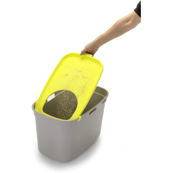 Moderna Top Cat Smart Litter Bo X Dog & Toddler Proof 59 X 39 X H38 cm Lemon Color Ag50 0330 1 Count Pack Of 1
