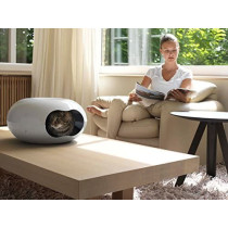 Moderna Doonut Cat House With Cushion White