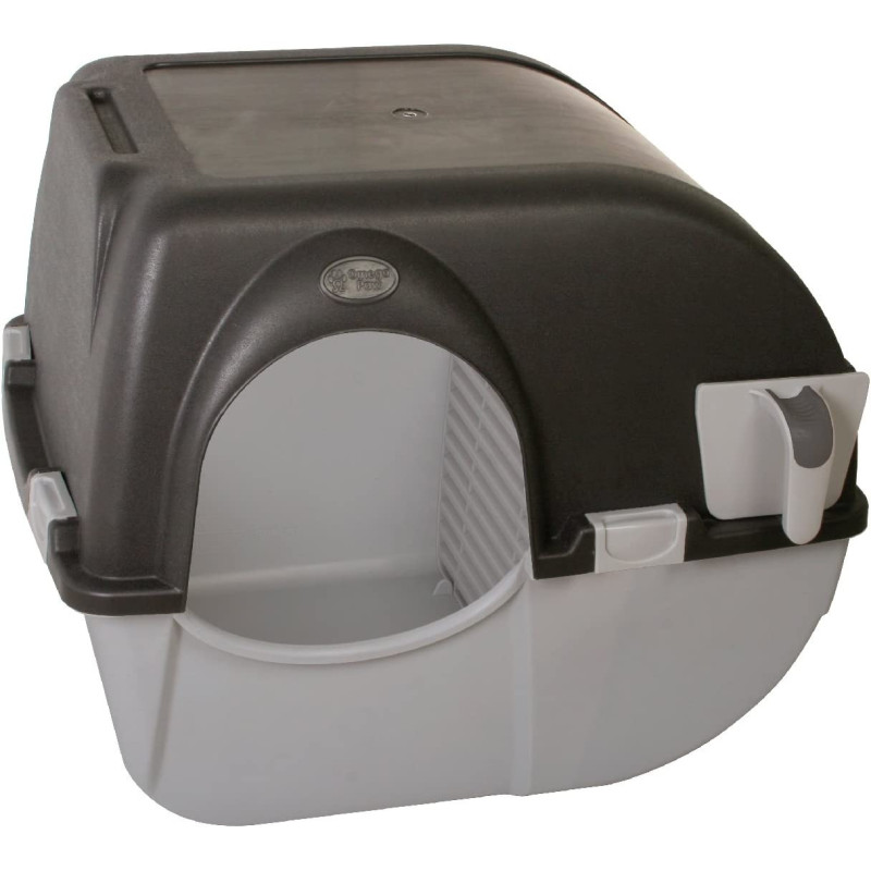 Omega Paw Self Cleaning Litter Box Large Grey Brown RA20 20 L x 23 W x 19 H
