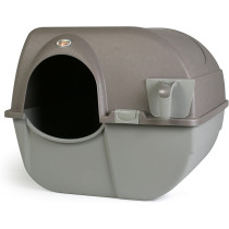 Omega Paw Roll N Clean Self Cleaning Litter Box Regular Brown