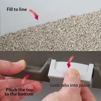 Omega Paw Roll N Clean Self Cleaning Litter Box Regular Brown