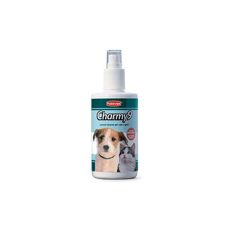 Padovan Charmy 9 250Ml Cleaning Lotion For Cats And Dogs No Water Needed Multi Colour