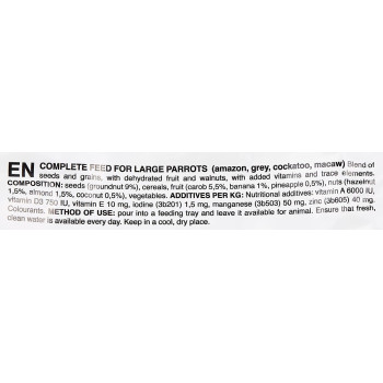 Padovan Grandmix Pappagalli Bird Food 2 Kg | Bird Food For Large (Amazon, Grey, Cockatoo, Macaw) Parrots 