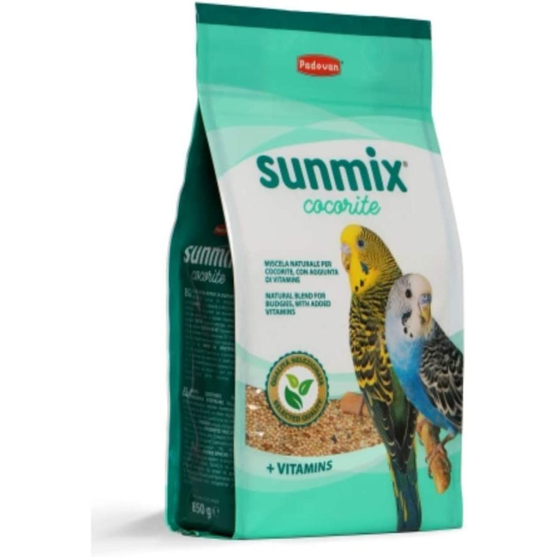 Padovan Sunmix Cocorite Complete Parakeet Bird Food 850G Multi Colour