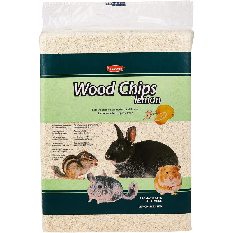 Padovan Wood Chips Lemon Natural Wood Fiber 4Kg