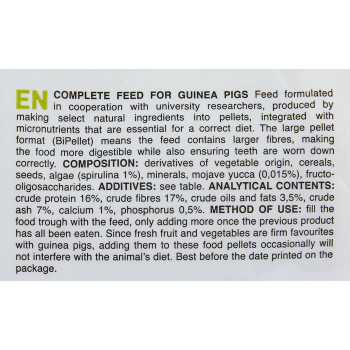 Padovan Wellness Guinea Pigs 1Kg Multi Colour