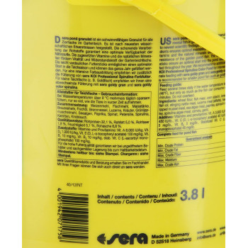 Sera Pond Biogranulat 3800ML Granulated Food For Pond Fishes 7175 4001942071758