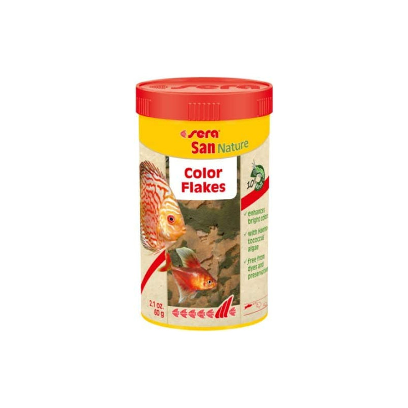 Sera Color Flakes Fish Food San Nature 250Ml 60G