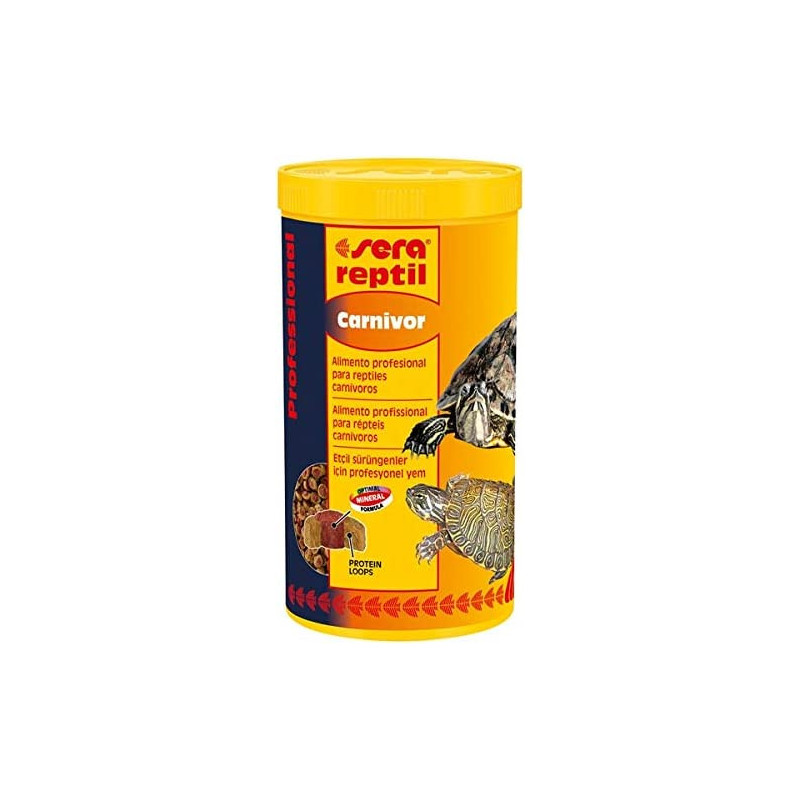 Sera Reptil Profess Carnivor Two Colored Floating Granules Floating Supplementary Food 1000Ml Multi Colour