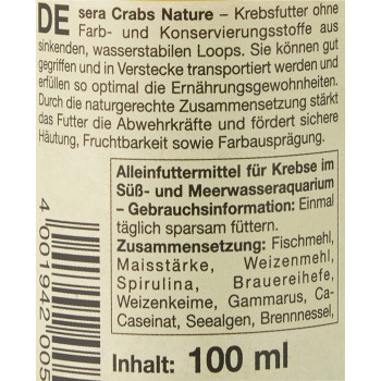 Sera 556 Crabs Natural 1 Oz 100 ml Pet Food One Size