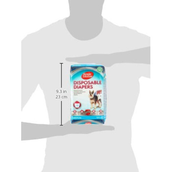 Simple Solution Disposable Female Dog Diapers White Medium Pack of 12 M Pack of 1