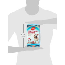 Simple Solution Disposable Female Dog Diapers White Medium Pack of 12 M Pack of 1