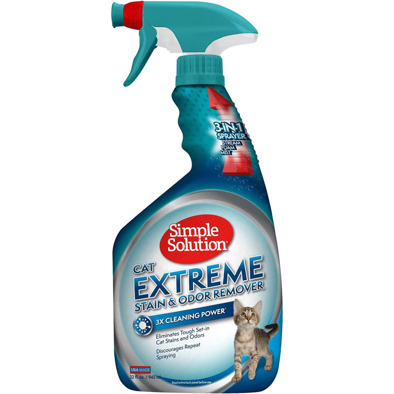 Simple Solution Extreme Cat Stain Odour Remover White 32 Oz