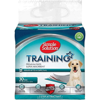Simple Solution Premium Dog and Puppy Training Pads White Pack of 30