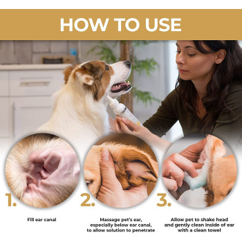 Dr.Gold S Synergy Lab Ear Therapy 118ml 4Fl.Oz.. Pet Care Anti Fungal Anti Bacterial Anti Inflamatory Fgi00170