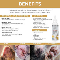 Dr.Gold S Synergy Lab Ear Therapy 118ml 4Fl.Oz.. Pet Care Anti Fungal Anti Bacterial Anti Inflamatory Fgi00170