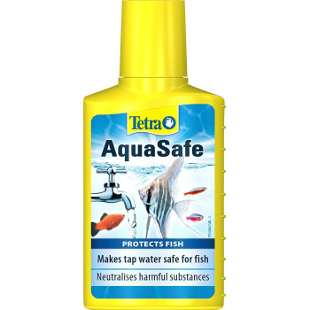 Tetra AquaSafe 100ml Aquarium Water Conditioner Anti Chlorine Chloramine N Heavy Metals Fish Protection