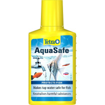 Tetra AquaSafe 100ml Aquarium Water Conditioner Anti Chlorine Chloramine N Heavy Metals Fish Protection
