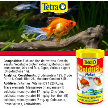 Tetra Fin 500ml 100G Fish Food Flakes Multicolor