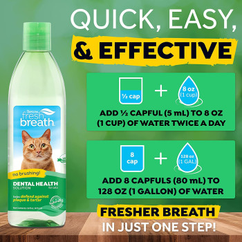 Tropiclean Fresh Breath Water Add Cat 473ml