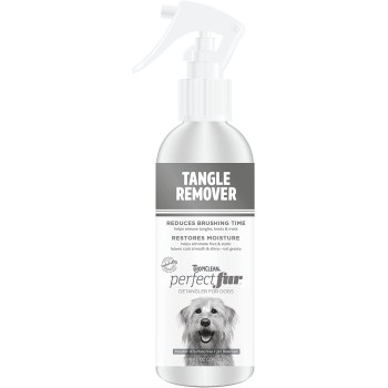 TropiClean Perfect FurDetangler Spray for Dogs Made in USA Detangling & Dematting Formula Removes Mats & Knots for Gentle Easy Brushing Naturally Derived 8oz