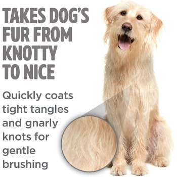 TropiClean Perfect FurDetangler Spray for Dogs Made in USA Detangling & Dematting Formula Removes Mats & Knots for Gentle Easy Brushing Naturally Derived 8oz