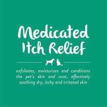 TropiClean Dog Shampoo Grooming Supplies Medicated Itch Relief Dog and Cat Shampoo for Allergies & Itching Derived from Natural Ingredients Used by Groomers Oatmeal & Tea Tree 355ml