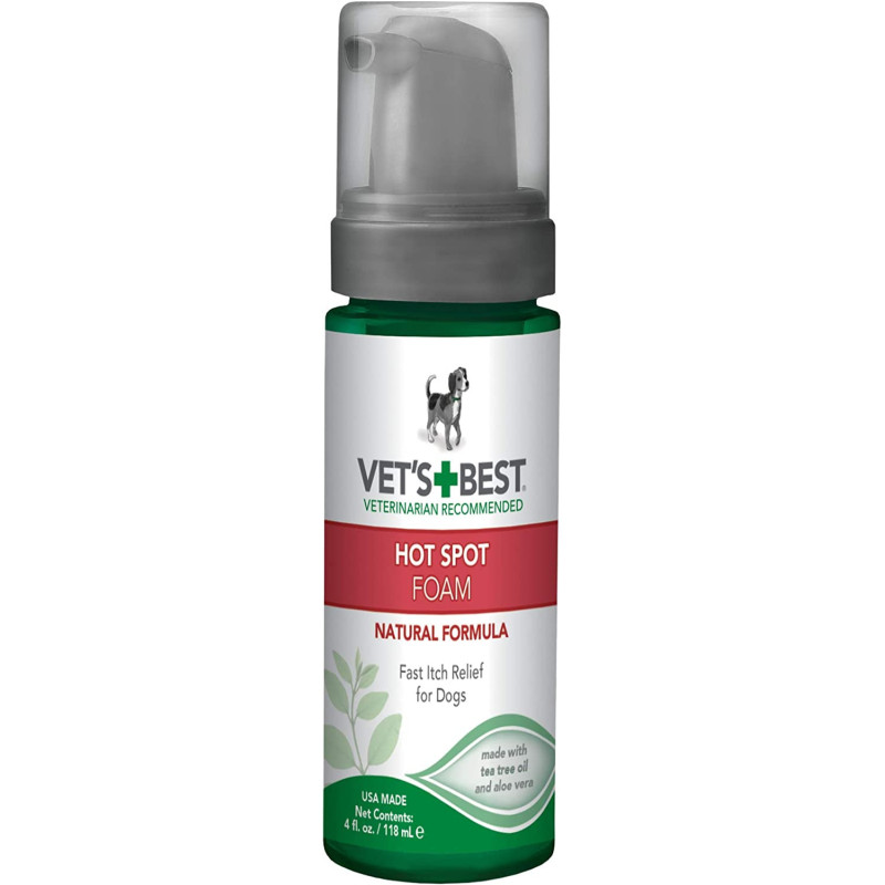 Vet s Best 3165810135 Quick Soothe Hot Spot Foam Dogs White 4oz