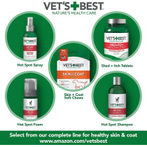 Vet s Best 3165810135 Quick Soothe Hot Spot Foam Dogs White 4oz