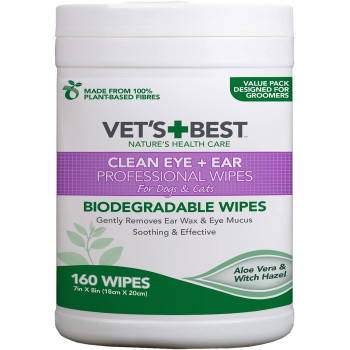 Vet S Best Clean Eye And Ear Professional Wipes For Dogs And Cats Biodegradable Wips Value Pack