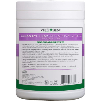 Vet S Best Clean Eye And Ear Professional Wipes For Dogs And Cats Biodegradable Wips Value Pack