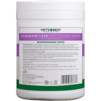 Vet S Best Clean Eye And Ear Professional Wipes For Dogs And Cats Biodegradable Wips Value Pack