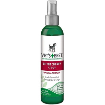 Vet S Best Bitter Cherry Spray No Chew Dog Deterrent White 7.5 Oz.