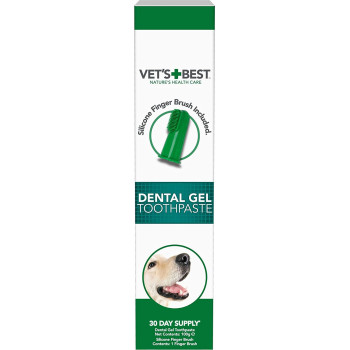 Vet s Best Enzymatic Dog Toothpaste Teeth Cleaning and Fresh Breath Dental Care Gel Yellow White 3.5 oz