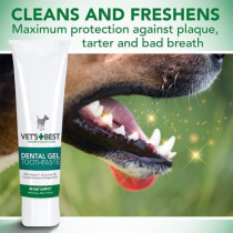 Vet s Best Enzymatic Dog Toothpaste Teeth Cleaning and Fresh Breath Dental Care Gel Yellow White 3.5 oz