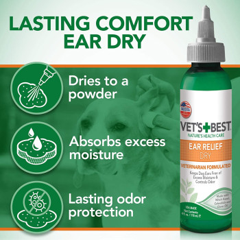 Vet s Best Ear Relief Dry White 4 oz