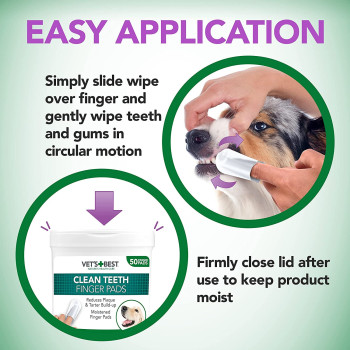 Vet S Best Clean Teeth Finger Pads 50Pads